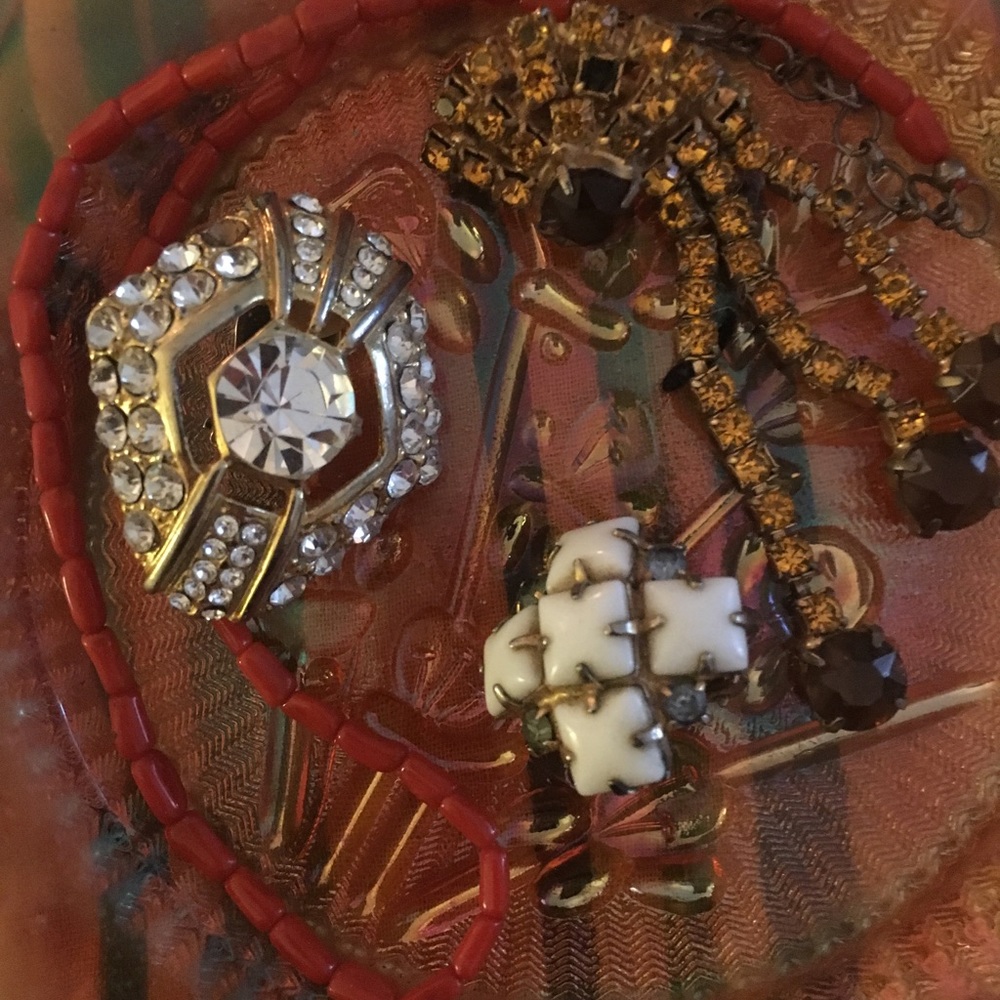 Vintage Single Earrings and Necklace